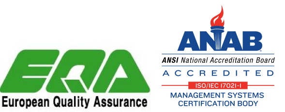 EQA / ANAB 인정 ISO/IEC 27001 인증 마크